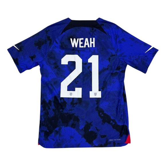 USA SOCCER Tim Weah NIKE Dri-Fit Football Kit Jersey Mens Medium - Picture 4 of 8